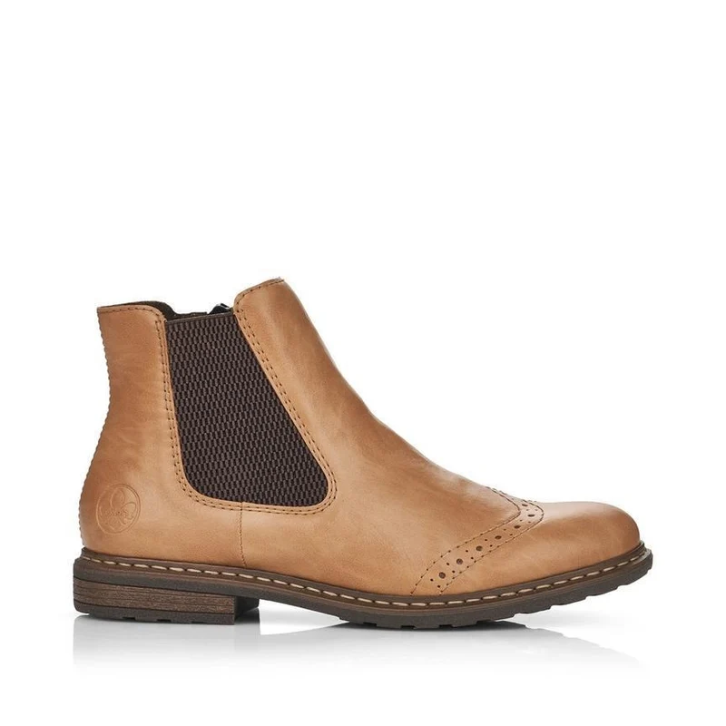 Rieker Damen-Stiefelette mit Fleece-Futter – Braun