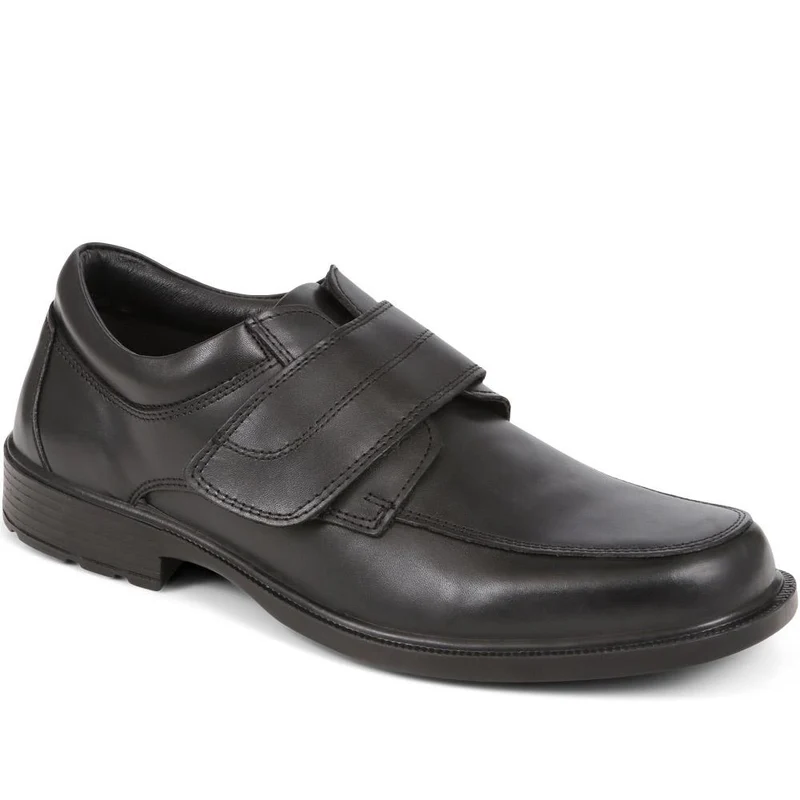 Leather Touch Fasten Shoes - DDIN37019 / 323 358 - Black