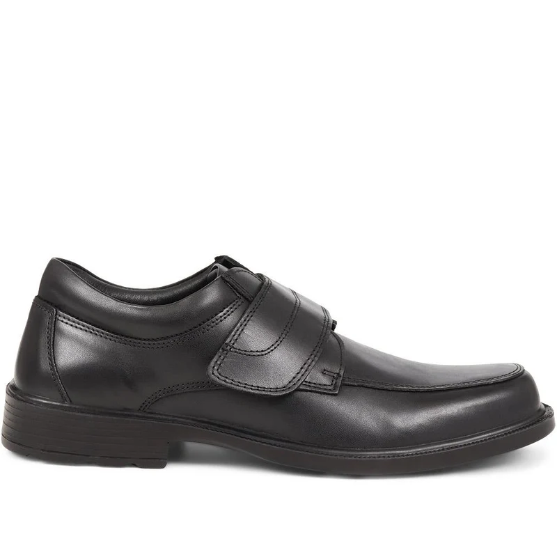 Leather Touch Fasten Shoes - DDIN37019 / 323 358 - Black