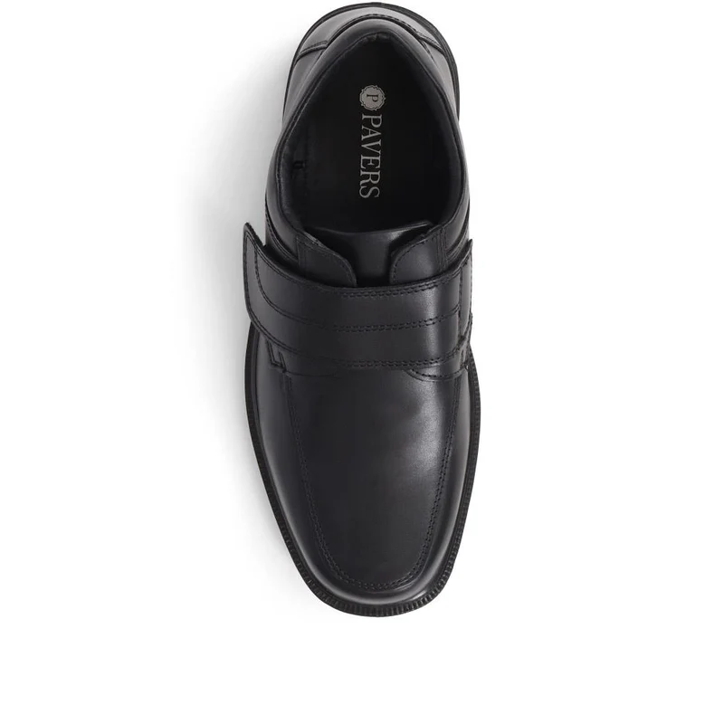 Leather Touch Fasten Shoes - DDIN37019 / 323 358 - Black