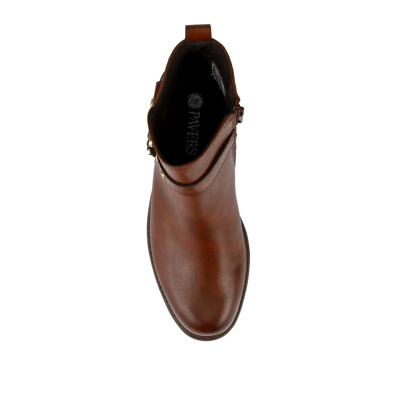 Buckle-Detail Ankle Boots - WOIL40003 / 326 127 - Tan