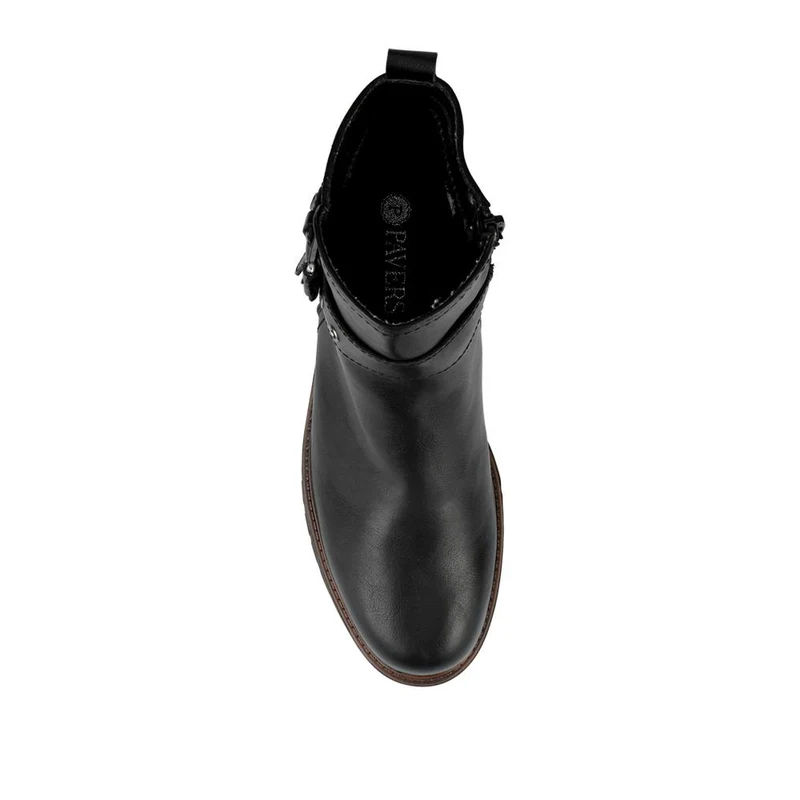 Buckle-Detail Ankle Boots - WOIL40003 / 326 127 - Black