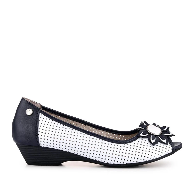 Open-Toed Pumps - SAND1900 / 135 753 - Navy-White