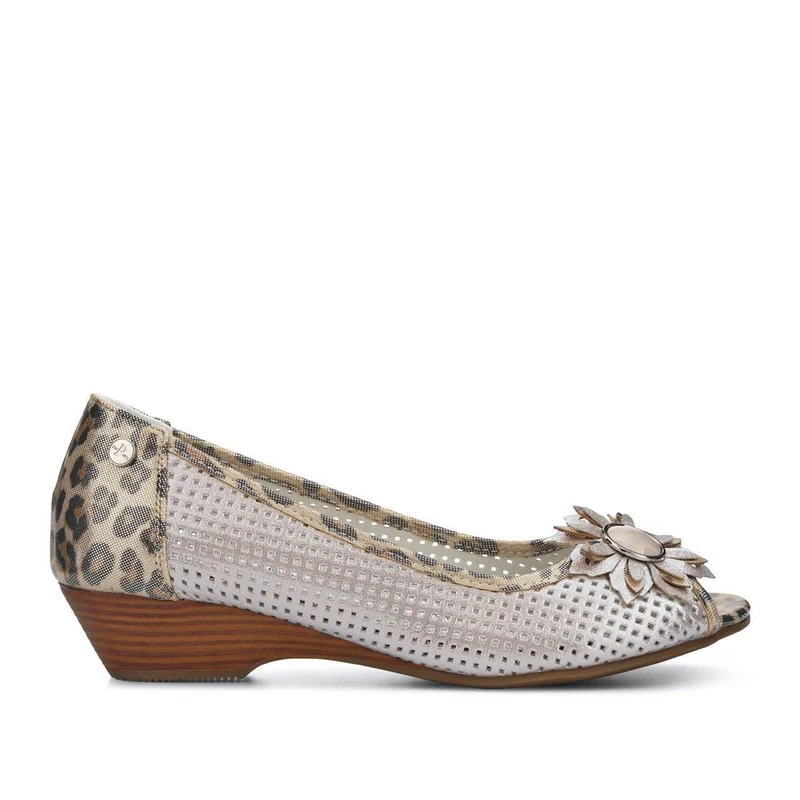 Open-Toed Pumps - SAND1900 / 135 753 - Metallic Leopard