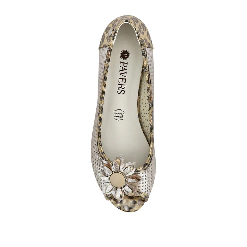Open-Toed Pumps - SAND1900 / 135 753 - Metallic Leopard