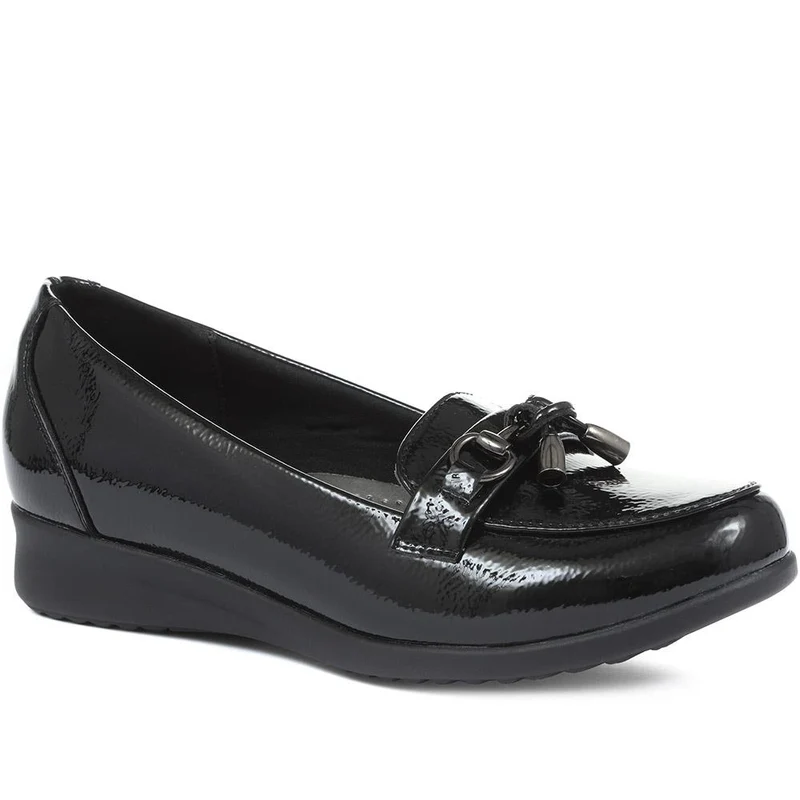 Patent Ladies Loafers - WK32023 / 319 104 - Black Patent