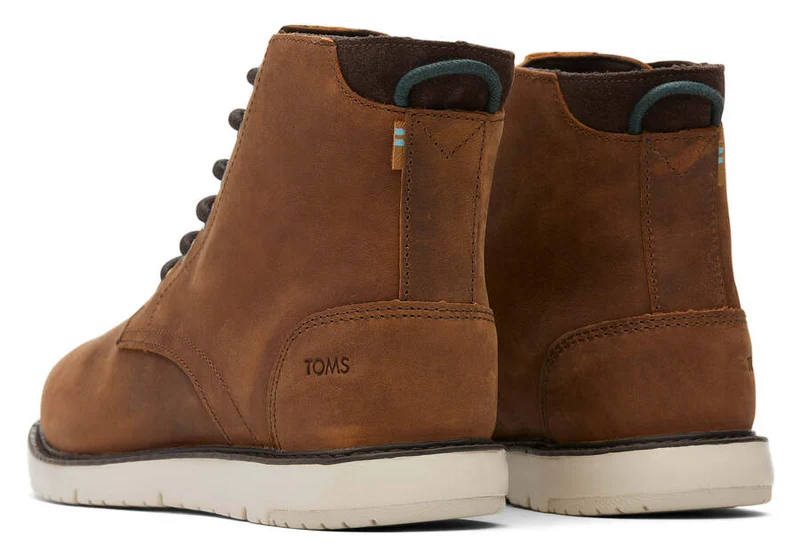 TOMS Wasserdichter Hillside-Lederstiefel für Herren – Topasbraun