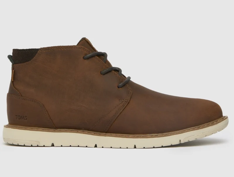 TOMS Wasserabweisende Navi-Lederstiefel für Herren – Topasbraun