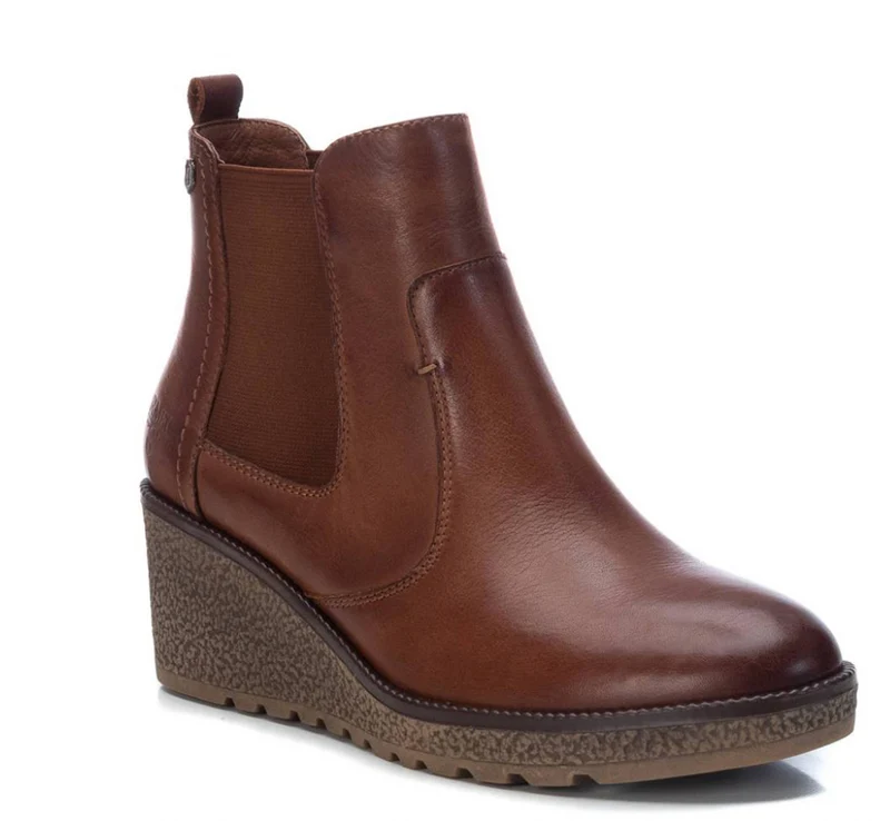 Carmela Damen-Stiefelette mit Keilabsatz – Kamel