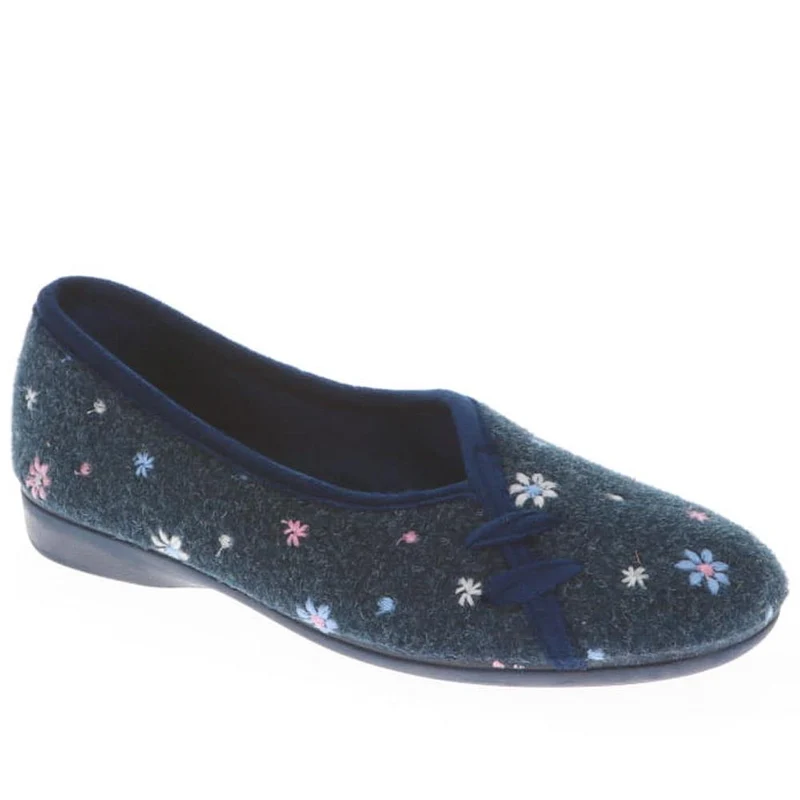 Full Slippers - FEVI40001 / 325 780 - Navy Floral