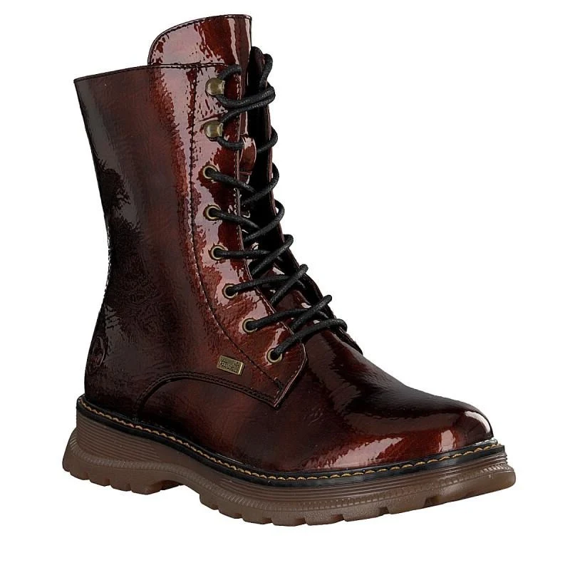 Rieker Modischer Lackstiefel für Damen – Braun