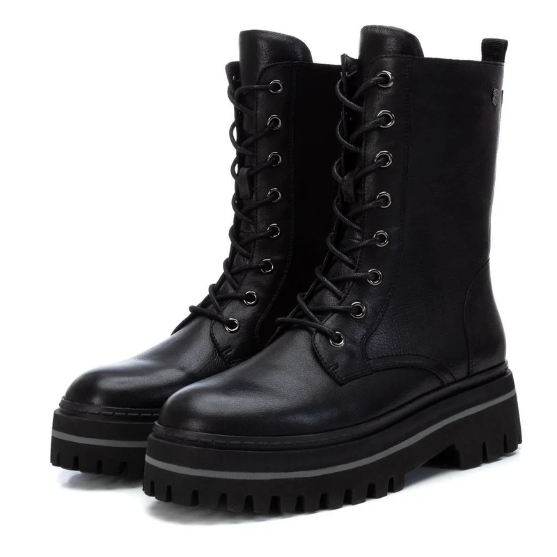 Carmela Modischer Damenstiefel aus Leder – Schwarz