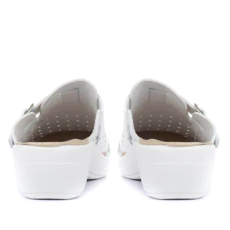 Fly Flot Floral Print Clogs - FLY29028 / 313 800 - White Floral