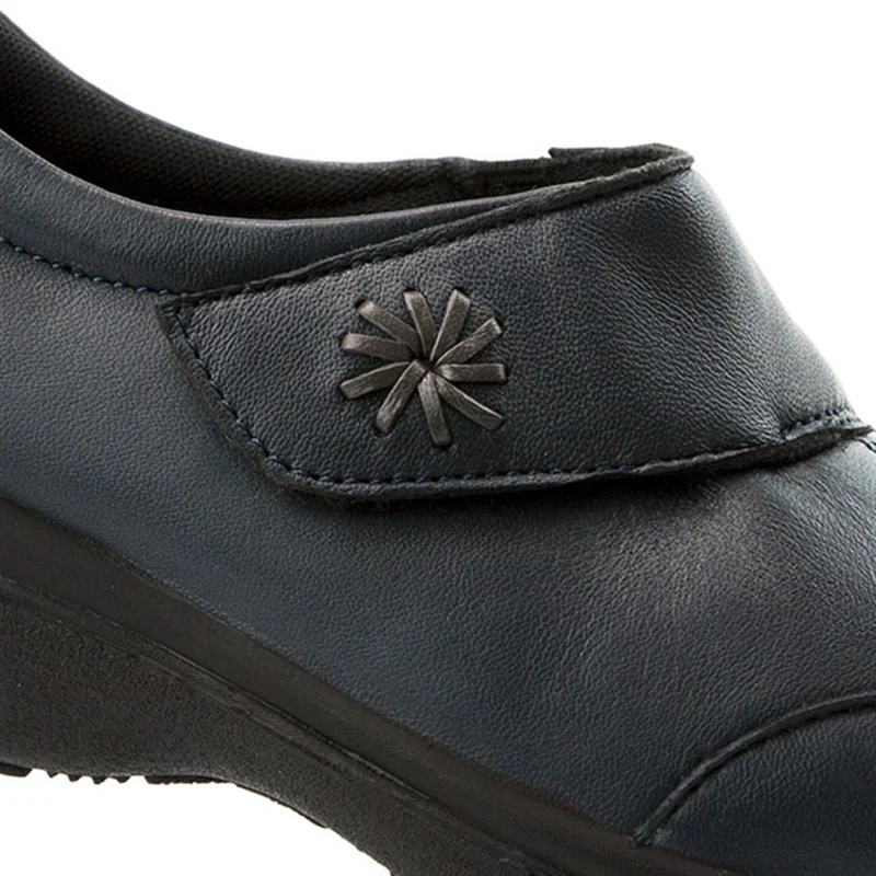 Wide Fit Leather One-Touch-Fasten Monk Shoes - RAJA2305 / 307 957 - Navy