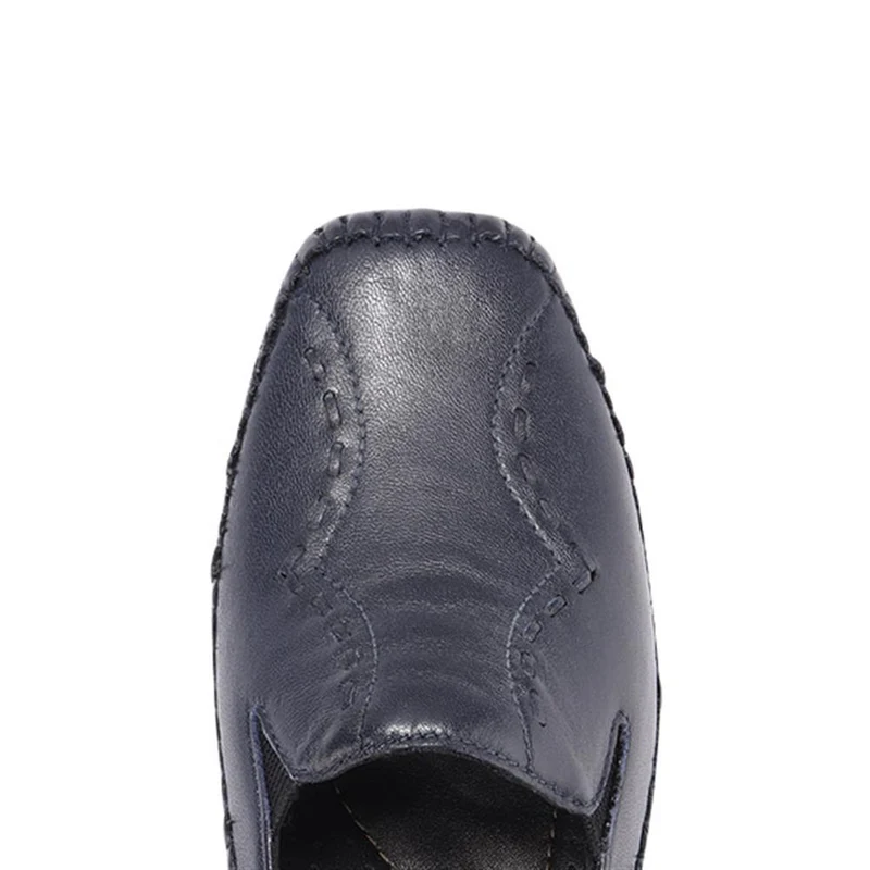 Leather Slip On Shoes - NAP24009 / 308 415 - Navy
