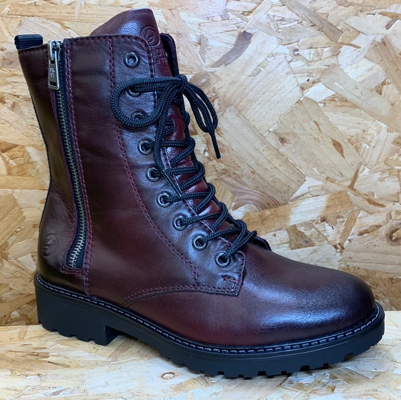 Remonte Modischer Damenstiefel – tiefes Kastanienrot