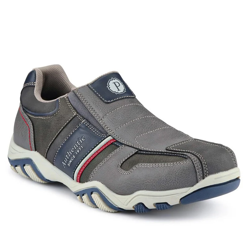 Wide Fit Slip-On Trainers - VSHI40003 / 325 701 - Dark Grey