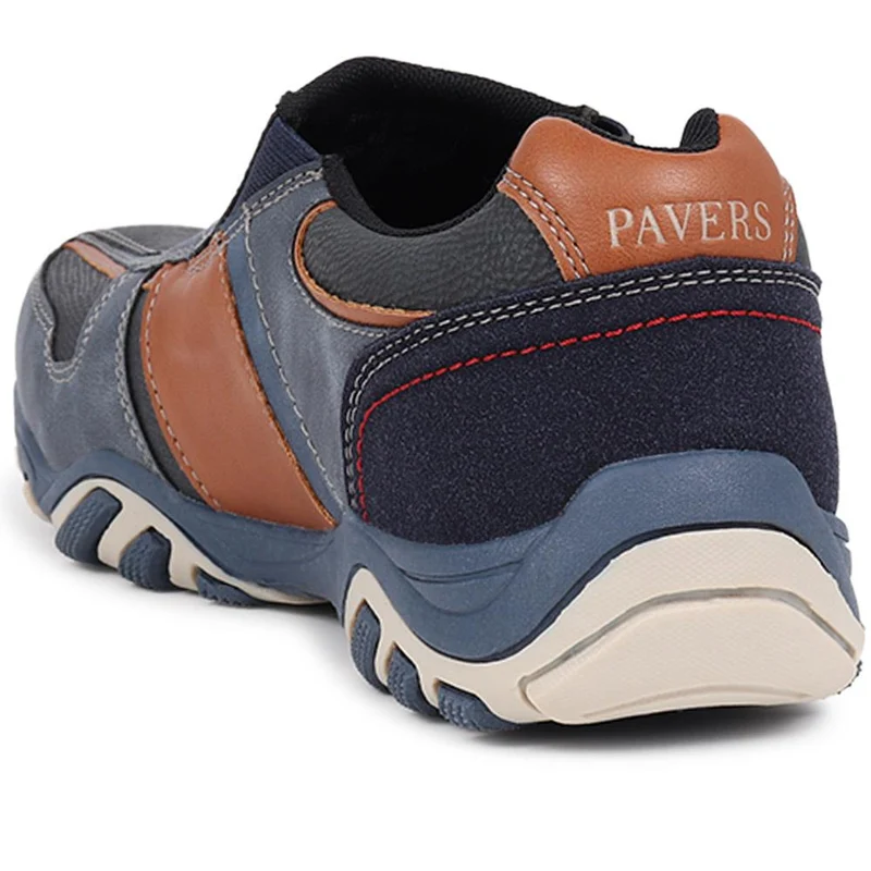 Wide Fit Slip-On Trainers - VSHI40003 / 325 701 - Navy Multi