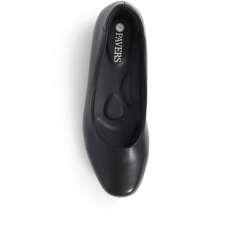 Rounded-Toe Ballet Flats - WK39001 / 324 950 - Black