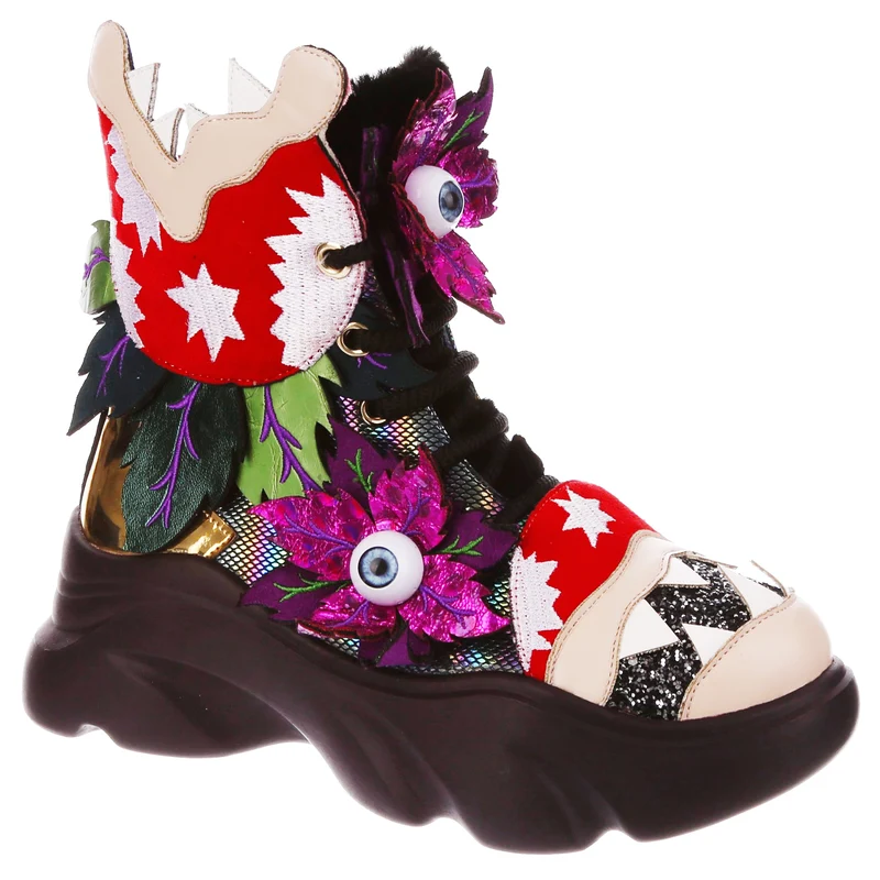 Irregular Choice - Goulish Garden High-Top-Turnschuhe - Petrol
