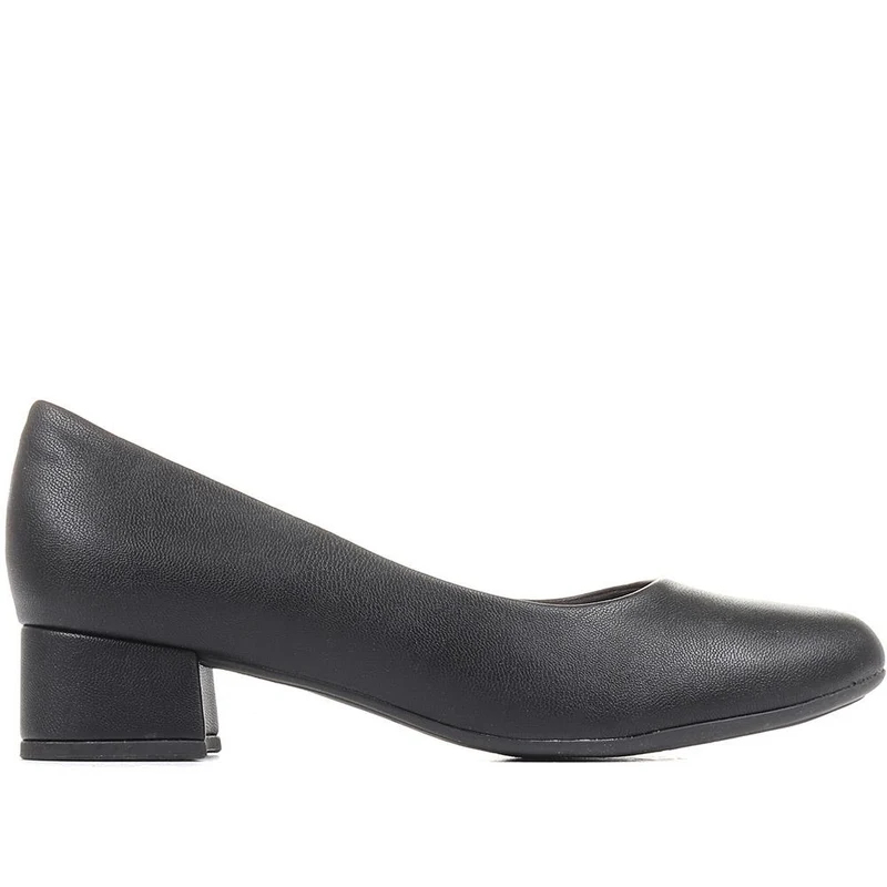 Block Heel Court Shoes - PIC26004 / 310 517 - Black