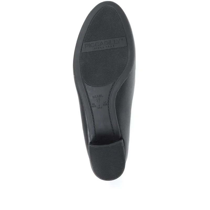 Block Heel Court Shoes - PIC26004 / 310 517 - Black