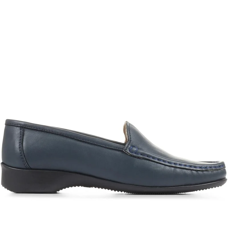 Smart Leather Loafers - CONT2400 / 309 091 - Navy