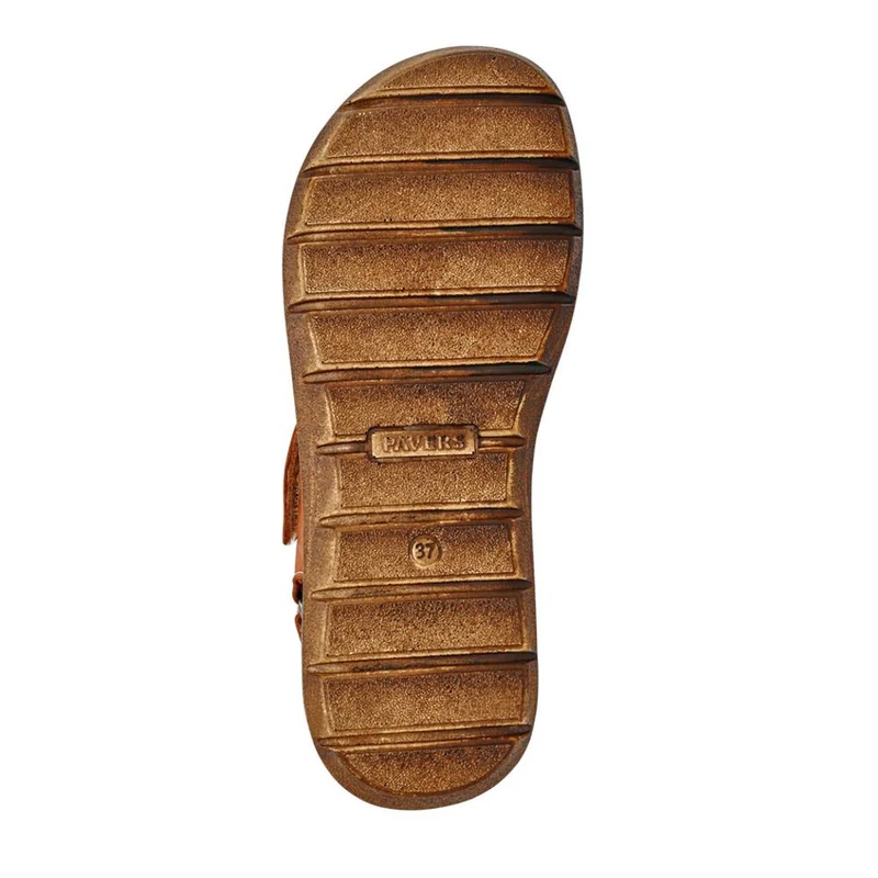 Leather Multi-Touch-Fasten Sandals - LUCK41006 / 327 426 - Tan