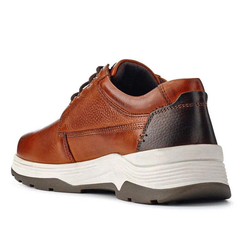 Extra-Wide Memory Foam Lace-Up Shoes - NICOLAS / 326 968 - Cognac