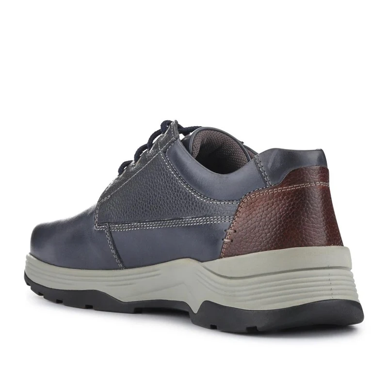 Extra-Wide Memory Foam Lace-Up Shoes - NICOLAS / 326 968 - Navy