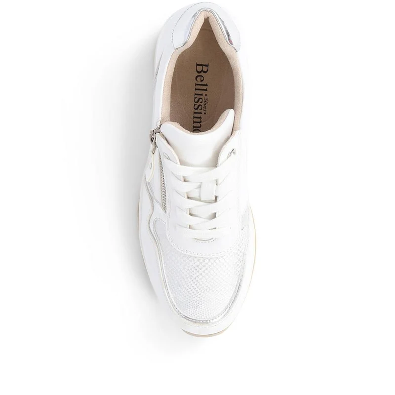 Metallic Accent Wedge Trainers - BELWOIL39019 / 325 106 - White