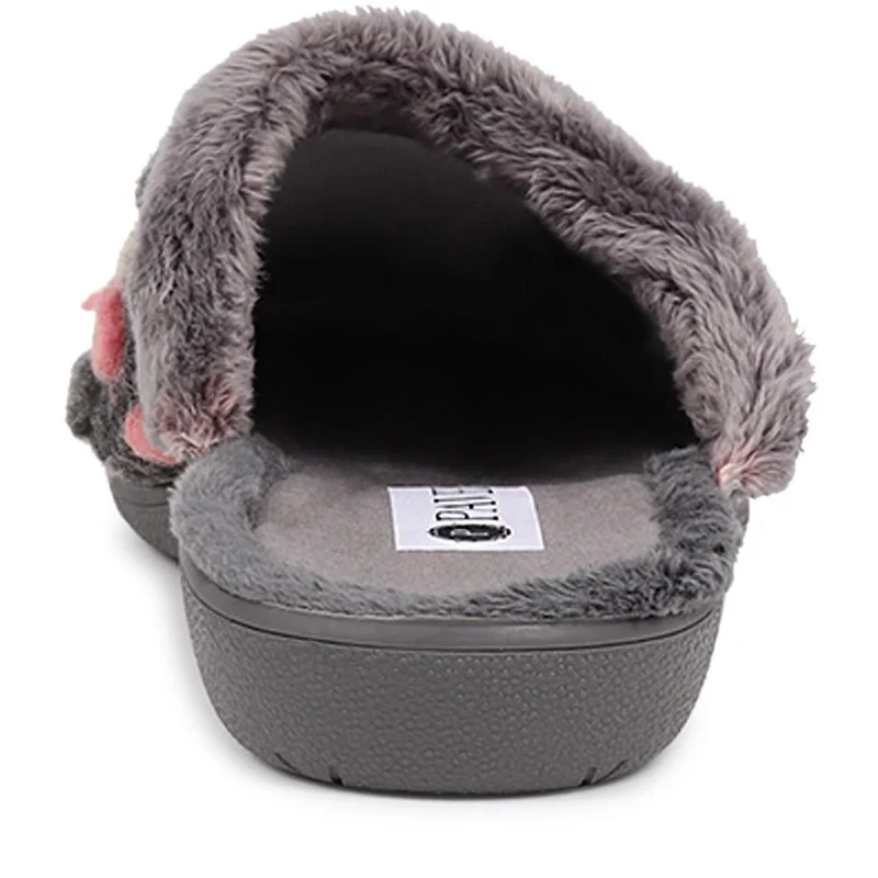 Cushioned Mule Slippers - FEVI40009 / 326 326 - Dark Grey Multi
