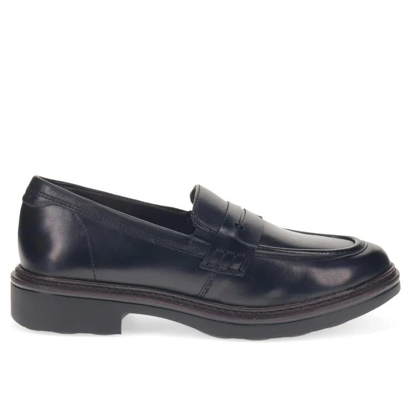 Wide-Fit Heeled Penny Loafers - JANA40504 / 326 067 - Black