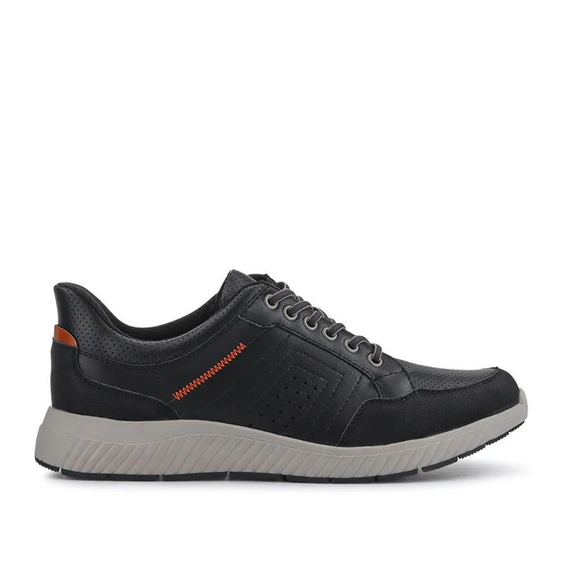 Easy Step In Wide Fit Bungee Laced Shoes - GANG41018 / 327 549 - Black