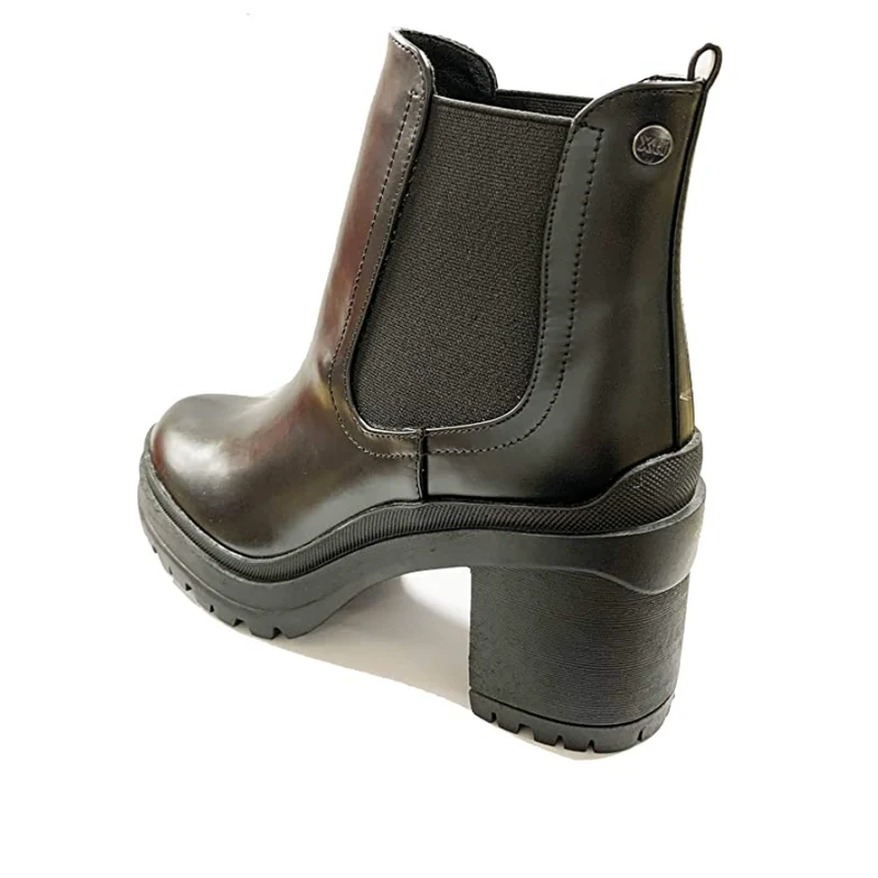 XTI - 44629 - Damenstiefelette aus Leder - Schwarz