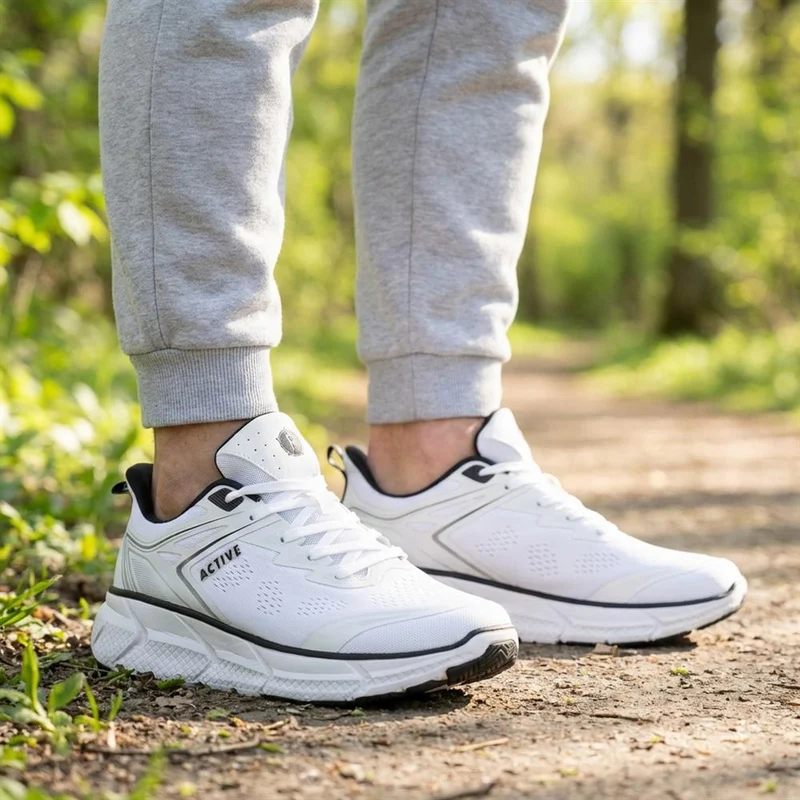 Easy Step In Wide Fit Memory Foam Trainers - BOJIE41008 / 326 944 - White