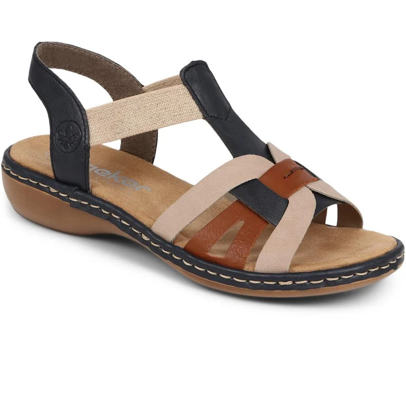 Slingback Sandals - RKR39532 / 325 028 - Navy-Beige