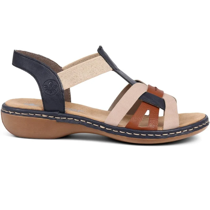 Slingback Sandals - RKR39532 / 325 028 - Navy-Beige