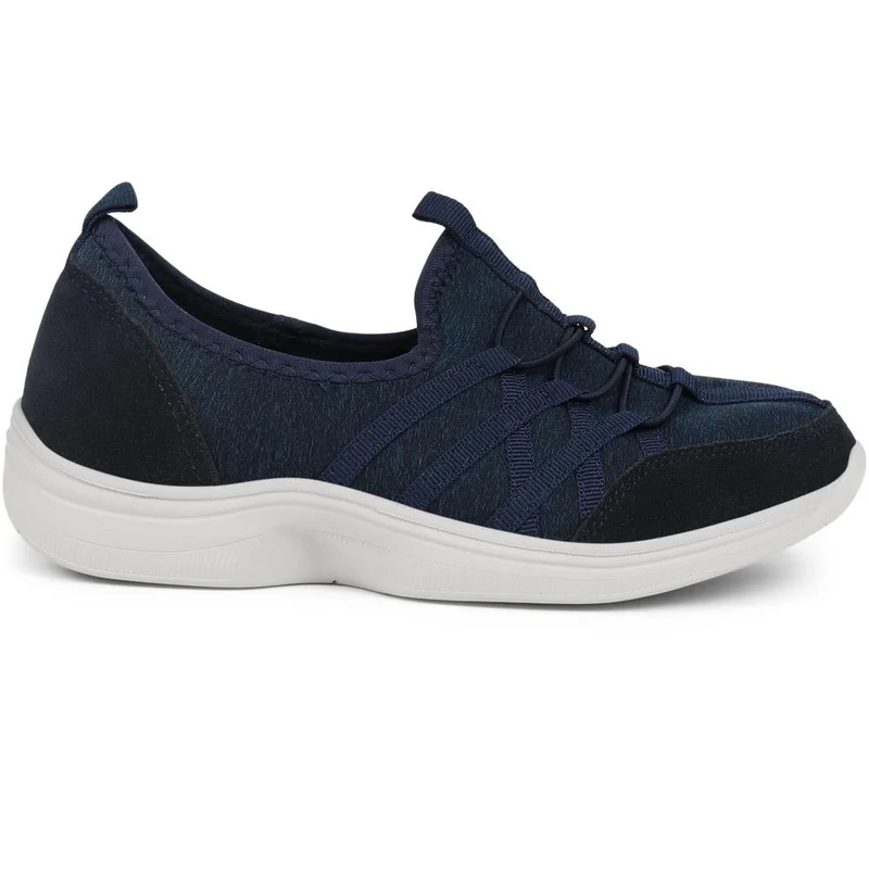 Extra Wide Bungee Lace Trainers - BIYANKA / 325 098 - Navy
