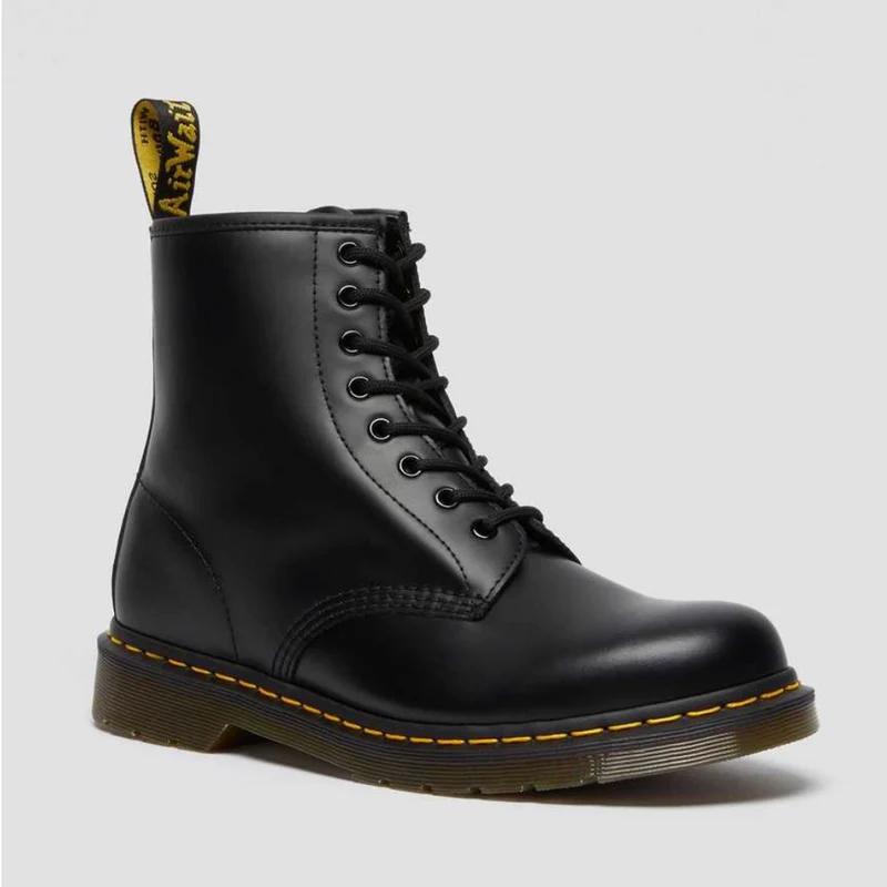 Dr Martens Unisex 1460 Schwarzes Glattleder - Schwarz