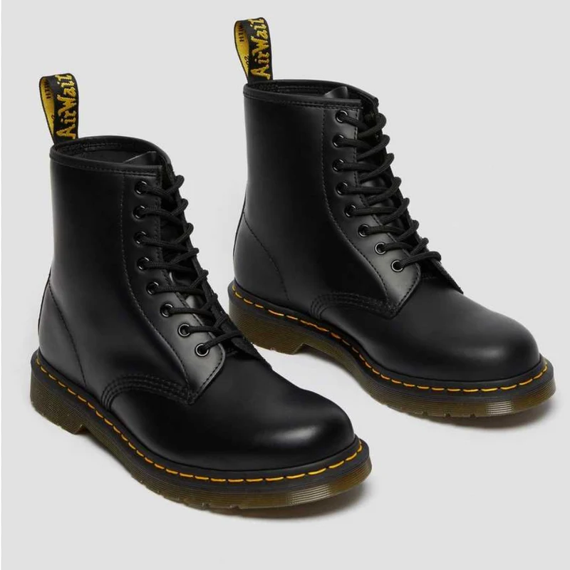 Dr Martens Unisex 1460 Schwarzes Glattleder - Schwarz
