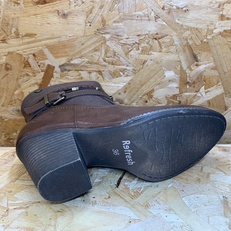 Refresh Damenmode-Stiefelette – Braun