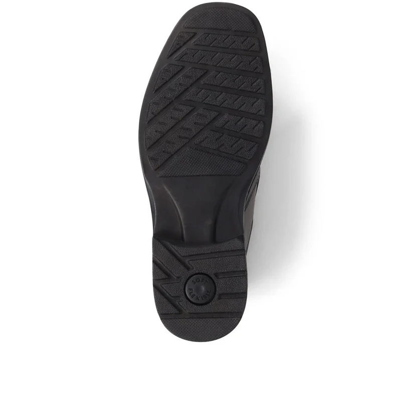 Smart Leather Slip-On Shoes - DDIN37005 / 323 356 - Black
