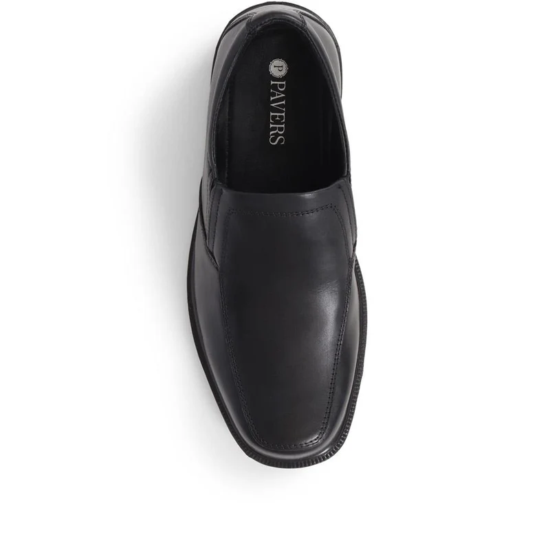Smart Leather Slip-On Shoes - DDIN37005 / 323 356 - Black