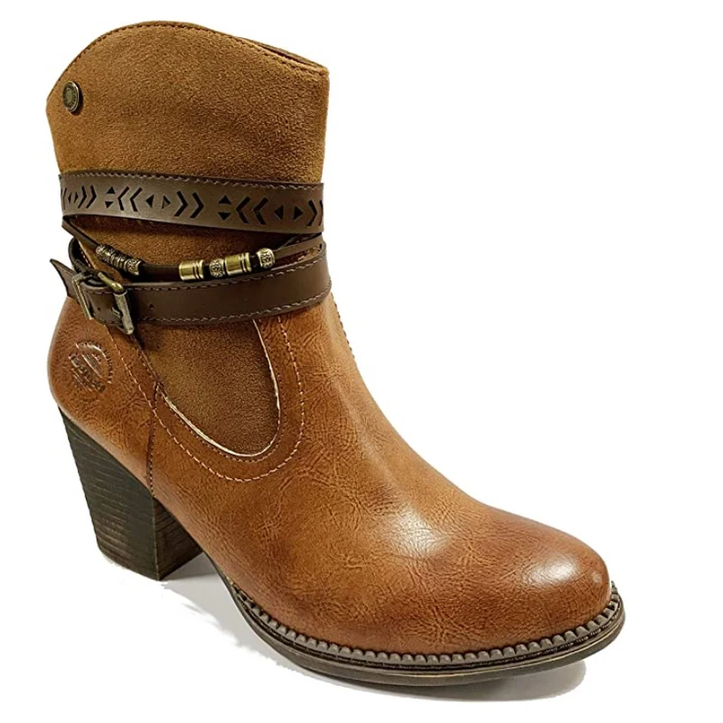 Refresh Damen-Stiefelette – Kamel