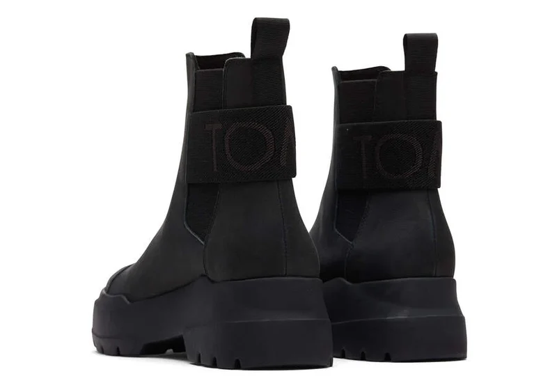 TOMS Damen-Combat-Stiefelette – Schwarz