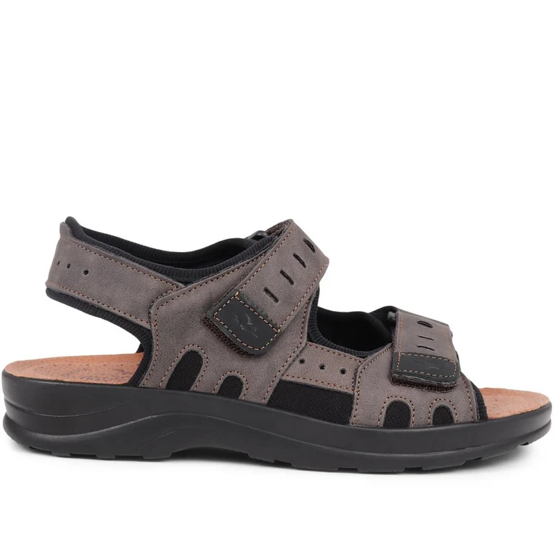 Fly Flot Dual Touch Fastening Sandals - FLY39099 / 324 767 - Dark Brown