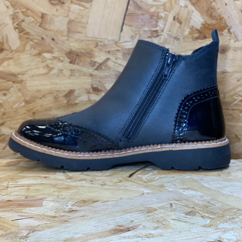 S. Oliver Damenmode-Stiefelette – Marineblau