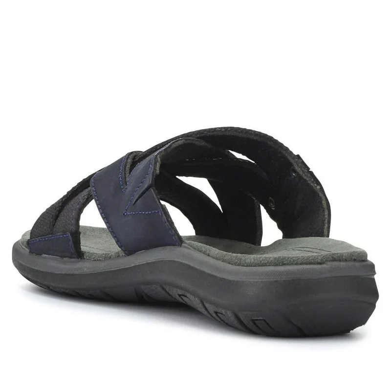 Men's Leather Mules - DDIN41007 / 327 062 - Navy