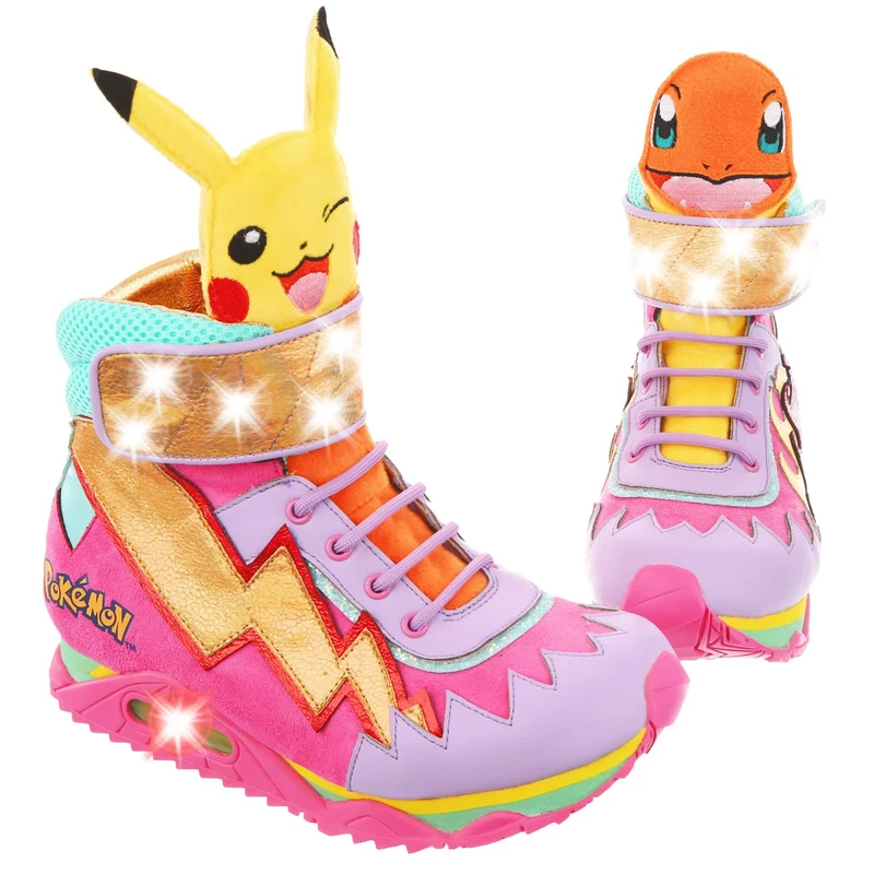 Irregular Choice Frauen Pokemon Flames & Bolts Stiefel – Rosa